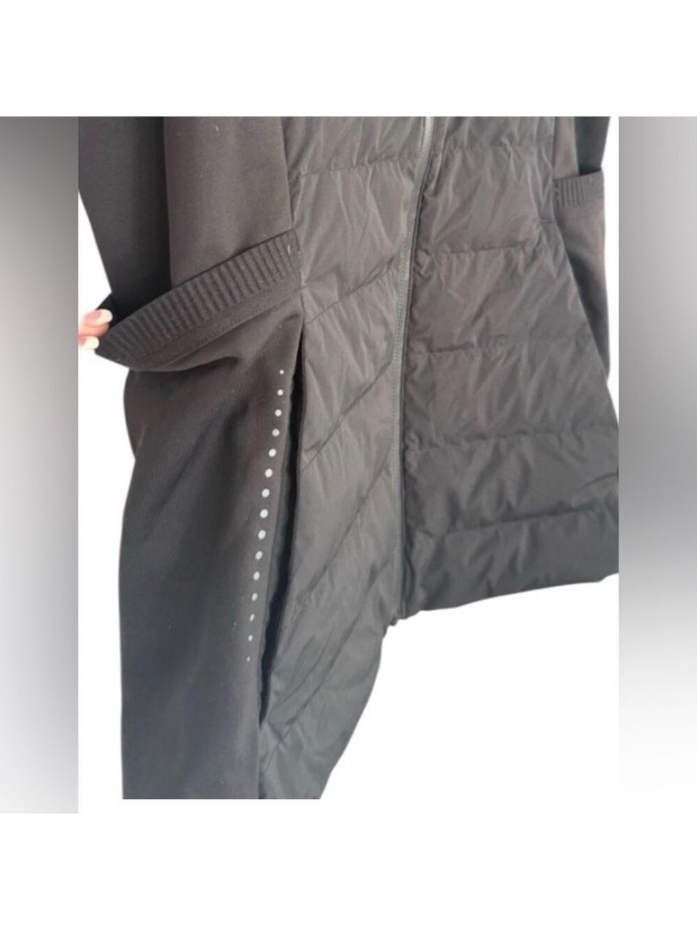 Lululemon Puffer Vest Black Sz 6 Quilted Full Zip Goose Down - Picture 3 of 10